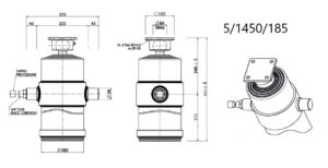 Hydraulický valec na sklápač 18 ton 5/1450/185