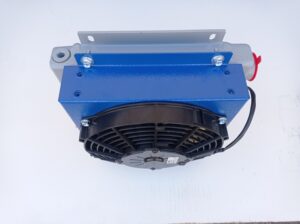 hydraulický chladič oleja, olejový chladič hydrauliky, hydraulický výmenník tepla, Emmegi chladič,  Emmegi 2015 K,,hydraulic oil cooler 24V, 